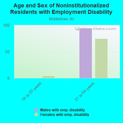 Age and Sex of Noninstitutionalized Residents with Employment Disability