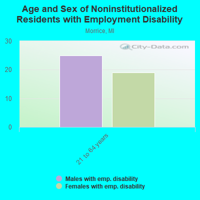 Age and Sex of Noninstitutionalized Residents with Employment Disability