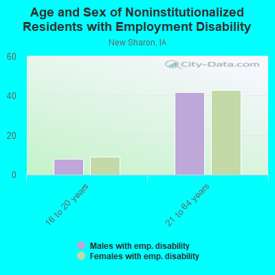 Age and Sex of Noninstitutionalized Residents with Employment Disability