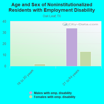 Age and Sex of Noninstitutionalized Residents with Employment Disability