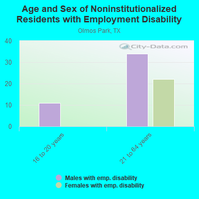 Age and Sex of Noninstitutionalized Residents with Employment Disability