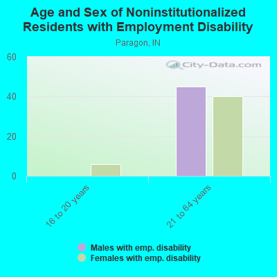 Age and Sex of Noninstitutionalized Residents with Employment Disability