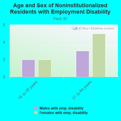 Age and Sex of Noninstitutionalized Residents with Employment Disability