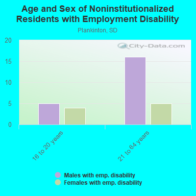 Age and Sex of Noninstitutionalized Residents with Employment Disability