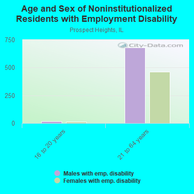 Age and Sex of Noninstitutionalized Residents with Employment Disability