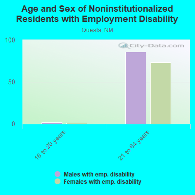 Age and Sex of Noninstitutionalized Residents with Employment Disability