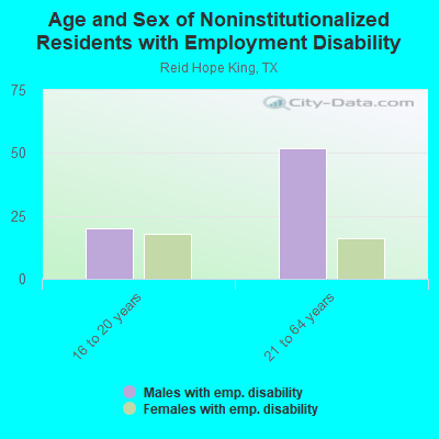 Age and Sex of Noninstitutionalized Residents with Employment Disability