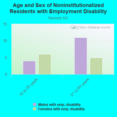 Age and Sex of Noninstitutionalized Residents with Employment Disability