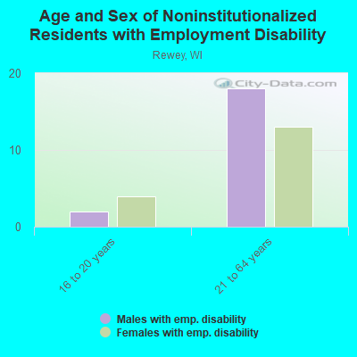 Age and Sex of Noninstitutionalized Residents with Employment Disability