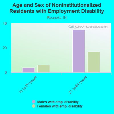 Age and Sex of Noninstitutionalized Residents with Employment Disability