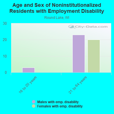 Age and Sex of Noninstitutionalized Residents with Employment Disability