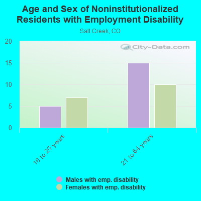 Age and Sex of Noninstitutionalized Residents with Employment Disability