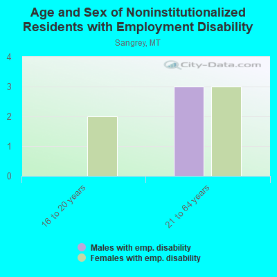 Age and Sex of Noninstitutionalized Residents with Employment Disability