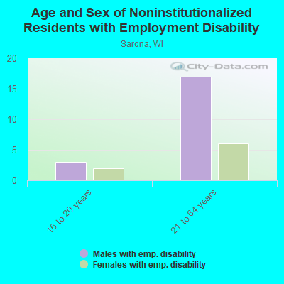 Age and Sex of Noninstitutionalized Residents with Employment Disability