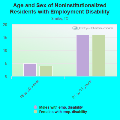 Age and Sex of Noninstitutionalized Residents with Employment Disability