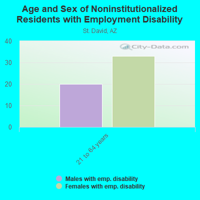 Age and Sex of Noninstitutionalized Residents with Employment Disability