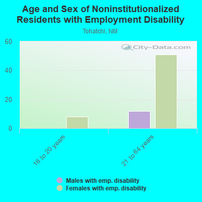 Age and Sex of Noninstitutionalized Residents with Employment Disability