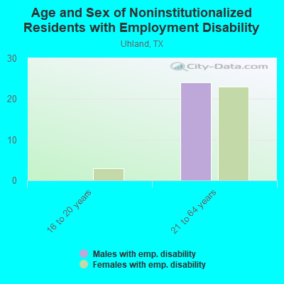 Age and Sex of Noninstitutionalized Residents with Employment Disability