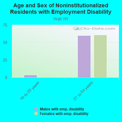 Age and Sex of Noninstitutionalized Residents with Employment Disability