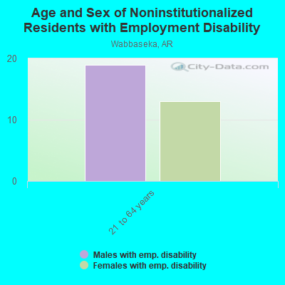 Age and Sex of Noninstitutionalized Residents with Employment Disability