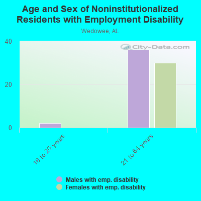 Age and Sex of Noninstitutionalized Residents with Employment Disability