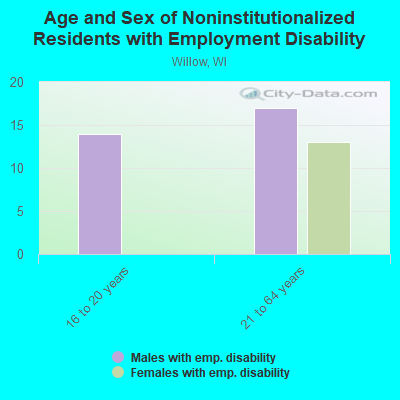 Age and Sex of Noninstitutionalized Residents with Employment Disability