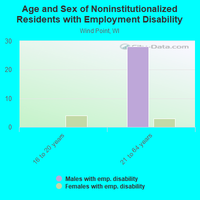 Age and Sex of Noninstitutionalized Residents with Employment Disability