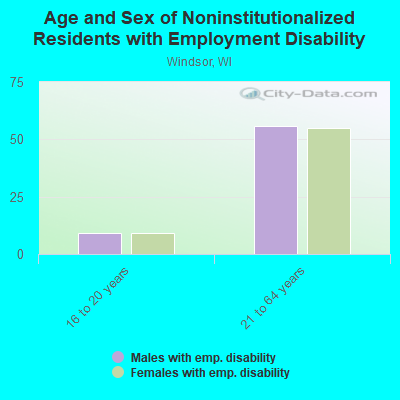 Age and Sex of Noninstitutionalized Residents with Employment Disability