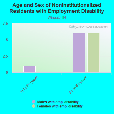 Age and Sex of Noninstitutionalized Residents with Employment Disability