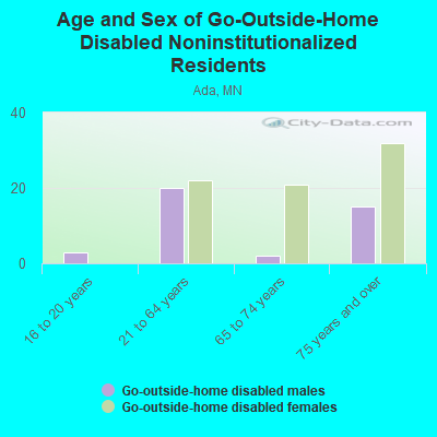 Age and Sex of Go-Outside-Home Disabled Noninstitutionalized Residents