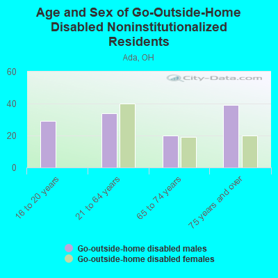 Age and Sex of Go-Outside-Home Disabled Noninstitutionalized Residents