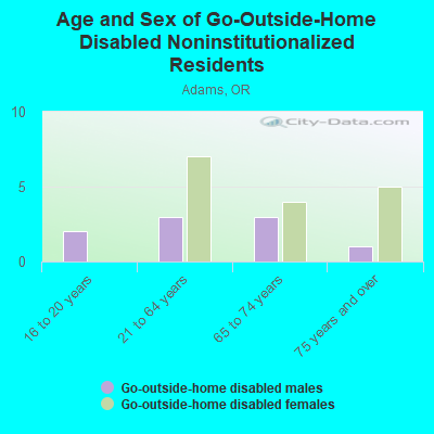 Age and Sex of Go-Outside-Home Disabled Noninstitutionalized Residents