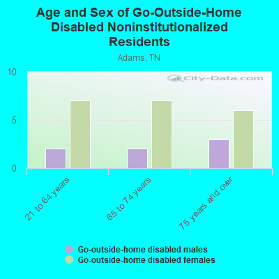 Age and Sex of Go-Outside-Home Disabled Noninstitutionalized Residents