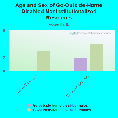 Age and Sex of Go-Outside-Home Disabled Noninstitutionalized Residents