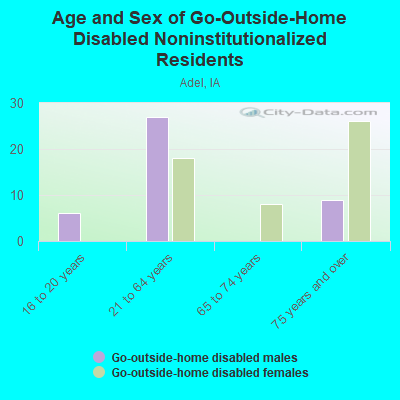 Age and Sex of Go-Outside-Home Disabled Noninstitutionalized Residents