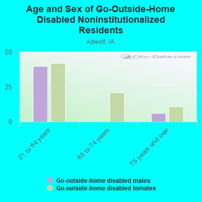 Age and Sex of Go-Outside-Home Disabled Noninstitutionalized Residents