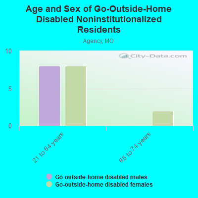 Age and Sex of Go-Outside-Home Disabled Noninstitutionalized Residents