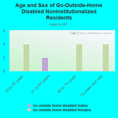 Age and Sex of Go-Outside-Home Disabled Noninstitutionalized Residents