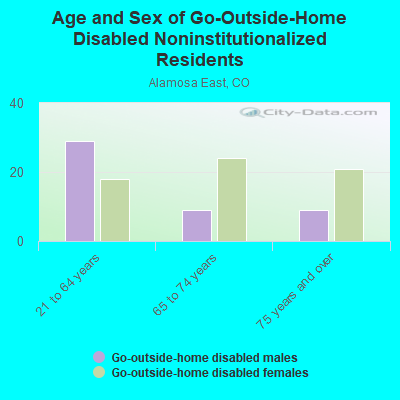 Age and Sex of Go-Outside-Home Disabled Noninstitutionalized Residents