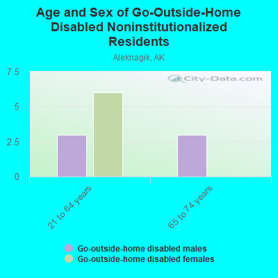 Age and Sex of Go-Outside-Home Disabled Noninstitutionalized Residents