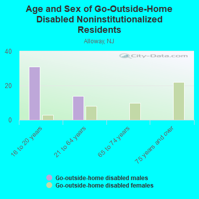 Age and Sex of Go-Outside-Home Disabled Noninstitutionalized Residents