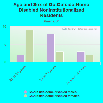 Age and Sex of Go-Outside-Home Disabled Noninstitutionalized Residents