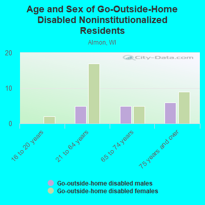 Age and Sex of Go-Outside-Home Disabled Noninstitutionalized Residents