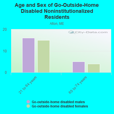 Age and Sex of Go-Outside-Home Disabled Noninstitutionalized Residents