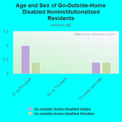 Age and Sex of Go-Outside-Home Disabled Noninstitutionalized Residents