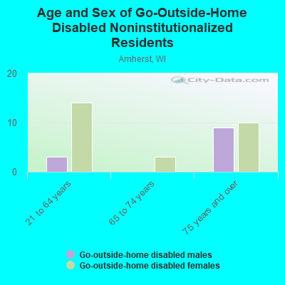 Age and Sex of Go-Outside-Home Disabled Noninstitutionalized Residents