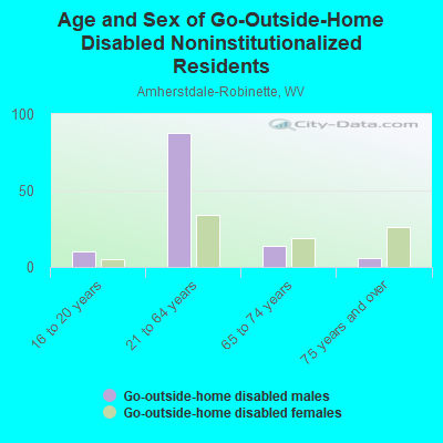 Age and Sex of Go-Outside-Home Disabled Noninstitutionalized Residents