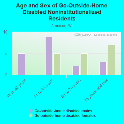 Age and Sex of Go-Outside-Home Disabled Noninstitutionalized Residents