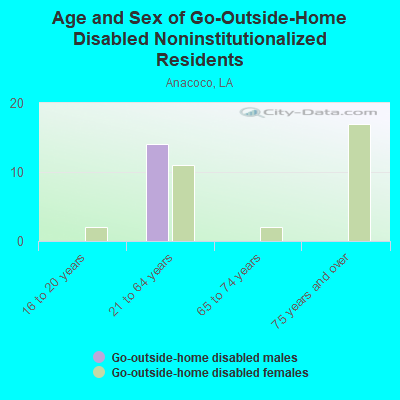 Age and Sex of Go-Outside-Home Disabled Noninstitutionalized Residents