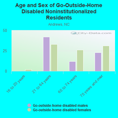 Age and Sex of Go-Outside-Home Disabled Noninstitutionalized Residents